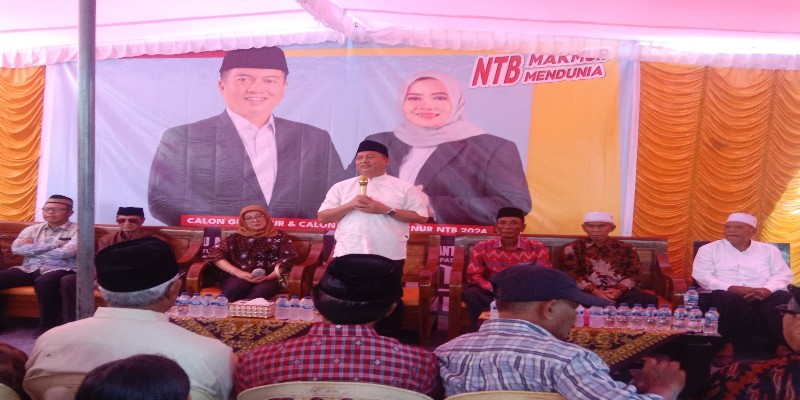 Calon Gubernur NTB, Dr. Lalu Muhammad Iqbal saat di Nggembe