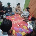 Para terduga pelaku bandar dan pengedar Narkoba saat diamankan