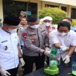 Kapolres Kabupaten Bima, Wakil Bupati Bima dan jajaran lain saat musnahkan BB shabu-shabu