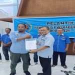 Moment pelantikan pengurus PWI Kabupaten Bima
